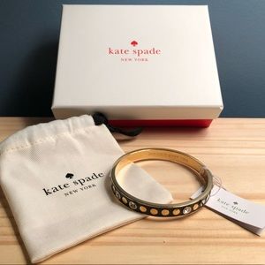 NWT Kate Spade Spot the Spade Gold + Blue Bangle